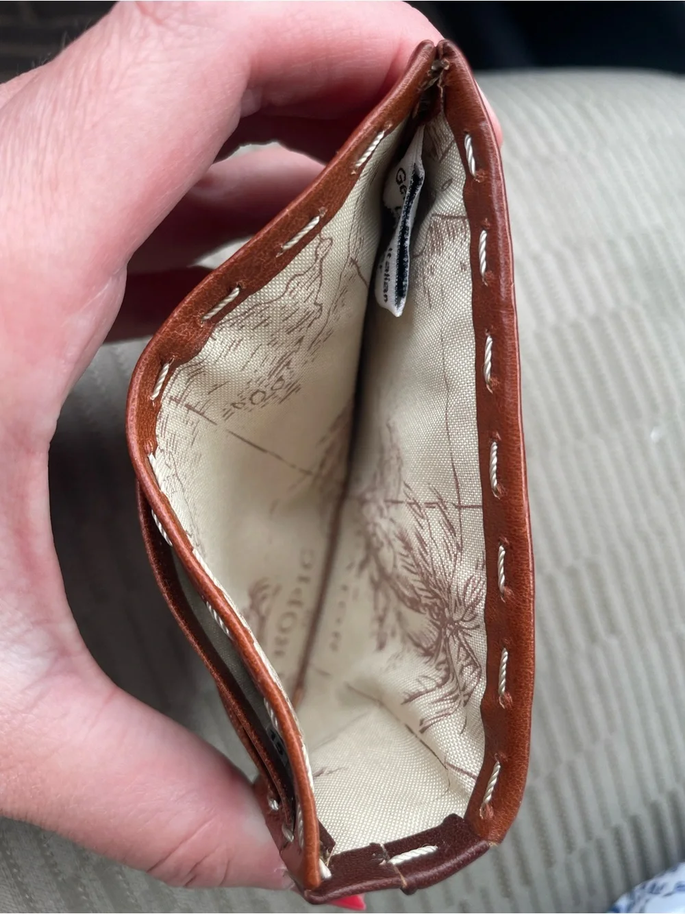 Tommy Bahama Genuine Italian Brown Leather Slim Wallet Card Holder with Clip